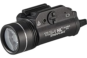 Streamlight 69260 TLR-1 HL 1000-Lumen Weapon Light with Rail Locating Keys and Lithium Batteries, Box, Black