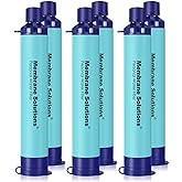 Membrane Solutions Straw Water Filter, Survival Filtration Portable Gear, Emergency Preparedness, Supply for Drinking Hiking 