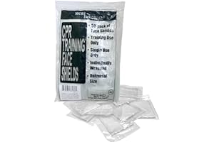 MCR Medical Pack of 50 CPR Training Shields, Individually Wrapped, MCRTS-50