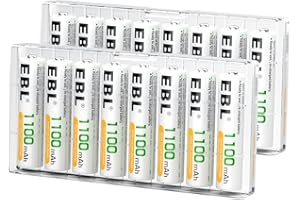 EBL Rechargeable AAA Batteries (16-Counts) Ready2Charge 1100mAh Ni-MH Battery