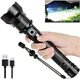 Lylting Rechargeable LED Flashlights High Lumens, 990000 Lumens Super Bright Flashlight with 5 Modes & Waterproof, Powerful H