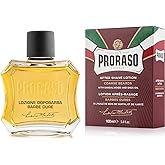 Proraso After Shave Lotion, Moisturizing and Nourishing for Coarse Beards with Sandalwood Oil and Shea Butter, 3.4 Fl Oz