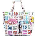 Waterproof Beach Tote Pool Bags for Women Ladies Extra Large Gym Tote Carry On Bag With Wet Compartment for Weekender Travel