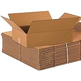 AVIDITI 20 x 14 x 4 Corrugated Cardboard Boxes, Flat 20"L x 14"W x 4"H, Pack of 25 | Shipping, Packaging, Moving, Storage Box