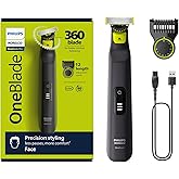 Norelco Philips OneBlade 360 Pro Hybrid Electric Shaver & Trimmer, with 12-in-1 Comb, QP6531/70