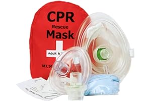 Adult & Infant CPR Mask Combo Kit with 2 Valves, MCR Medical