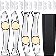 WILLBOND 4 Sets Heavy Duty Shark Knife with 3 Pcs Utility Knife Blades Replacement Roofing Tools Carpet Knife Blade Cutter fo