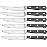 WÜSTHOF Classic 6-Piece Steak Knife Set, Black