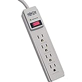 Tripp Lite 4 Outlet Surge Protector Power Strip, 4ft Cord, 1,000 Insurance (TLP404)