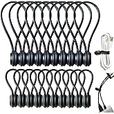 Silicone Magnetic Cable Ties, Magnetic Cord Organizer, Reusable Magnetic Cord Ties for Wire Bundling, Black Magnetic Twist Ti