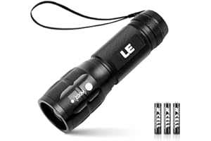 Lighting EVER LED Flashlights High Lumens, Small Flashlight, Zoomable, Waterproof, Adjustable Brightness Flash Light for Outd