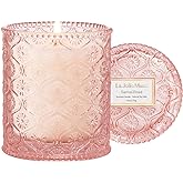 LA JOLIE MUSE Sandalwood Rose Candle, Scented Candles, Candles Gifts for Women, Natural Soy Candle, 6 oz 40 Hours Burn, Candl