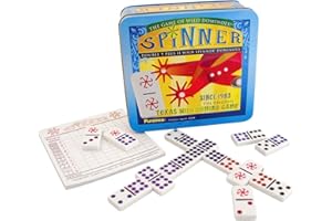 University Games | Spinner Game of Wild Dominoes in On-the-go Travel Tin , for 2 to 8 Players Ages 6 and Up