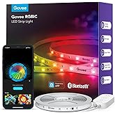 Govee RGBIC LED Strip Lights, 32.8ft Smart LED Lights for Bedroom, Bluetooth LED lights APP Control, DIY Multiple Colors on O