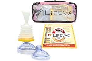 LifeVac Pink Travel Kit - Portable Suction Rescue Device, First Aid Kit for Kids and Adults, Portable Airway Suction Device f