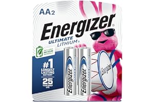 Energizer AA Lithium Batteries, World's Longest Lasting Double A Battery, Ultimate Lithium (2 Battery Count) - Packaging May 