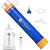 Etekcity Water Filter Straw Camping Water Purification Portable Water Filter Survival Kit for Camping, Hiking, Hurricanes