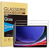 SPARIN Screen Protector for Samsung Galaxy Tab S9 Plus/S9 FE Plus/S7 FE 5G/S8 Plus 12.4'', 2 Pack HD Tempered Glass for galax