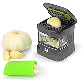 Kitchen Innovations Garlic-A-Peel Garlic Press, Crusher, Cutter, Mincer, and Storage Container - Includes Silicone Garlic Pee