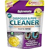 Rejuvenate Disposer and Pipe Cleaner, Lemon Scent, 6 Pods, 7.1 oz (201g)