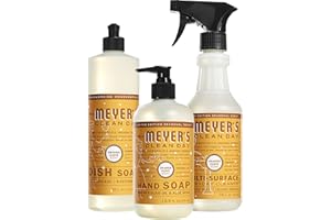 Mrs. Meyer's Kitchen Set, Dish Soap, Hand Soap, and Multi-Surface Cleaner, 3 CT (Orange Clove)