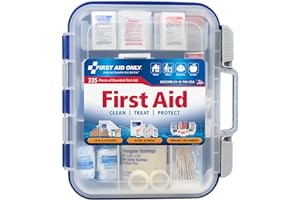First Aid Only OSHA-Compliant All-Purpose 100-Person Emergency First Aid Kit for Home, Work, and Travel, 335 Pieces