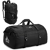G4Free Gym Bag for Women Men 45L Duffle Backpack with Shoe Compartment Water Resistant Travel Weekender Bag, Black