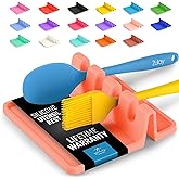 Zulay Kitchen Silicone Utensil Rest with Drip Pad for Multiple Utensils - BPA-Free, Heat-Resistant Spoon Rest & Spoon Holder 