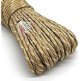 650lb 100ft Survival Cord Paracord Firecord Rope Parachute Cord Fire Cord Within10 Strands 4 Kinds of Thread U.S. Military Ty