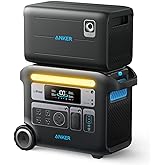 Anker SOLIX F2000 Portable Power Station, PowerHouse 767 and 760 Expansion Battery, 4096Wh LiFePO4 Battery with 4 AC Outlets 