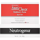 Neutrogena Rapid Clear Stubborn Acne Spot Treatment Gel with Maximum Strength 10% Benzoyl Peroxide Acne Treatment Medication,