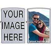 Custom Zippo Lighter! Personalize This Genuine Zippo with Your Image or Logo! Customized Zippo lighters are a Great, Birthday