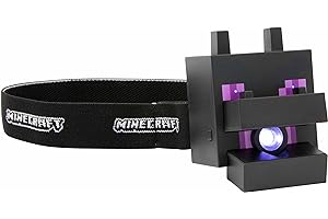 Paladone Minecraft Ender Dragon Head Light with Sounds, Officially Licensed Minecraft Headlamp & Flashlight Merchandise, Toys