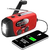 Emergency Hand Crank Radio with LED Flashlight for Emergency, AM/FM NOAA Portable Weather Radio with 2000mAh Power Bank Phone