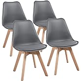 Yaheetech Chairs for Dining Room Dining Chairs DSW Chair Accent Chair with Beech Wood Legs Modern Mid Century Eiffel Inspired