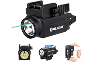 OLIGHT Baldr S 800 Lumens Compact Rail Mount Weaponlight with Green Beam and White LED Combo, Magnetic USB Rechargeable Tacti