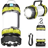 LED Camping Lantern Flashlight Rechargeable(Pack of 1), Consciot Portable Torch with 6 Light Modes, 3600mAh Power Bank, IPX4 