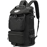 Kalesi Gym Duffle Bag Backpack 4-Way Waterproof with Shoes Compartment for travel Sport Hiking laptop (Black)