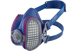 GVS Elipse P100 Dust Half Mask Respirator with replaceable and reusable filters included, Blue