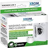 XROM Plant Based, Non Chemicals, Washer Cleaner 3 in 1 Formula, Removes Odors, Limescale & Detergent Build-Up, Removes Hard W