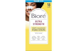 Bioré Witch Hazel Blackhead Remover Pore Strips for Nose, Clears Pores up to 2x More than Original Pore Strips, features C-Bo