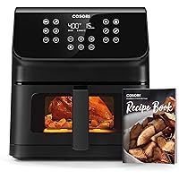 COSORI Clear Blaze Air Fryer, 6.5 Quart Large Compact Airfryer with Visible Window, 12 One-Touch Savable Custom Functions, Co