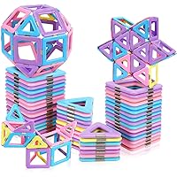 Upgraded Magnetic Tiles Toys for 3 4 5 6 7 8+ Year Old Toddlers Boys Girls, Magnetic Building Blocks Educational STEM Toys Gi