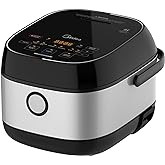 Midea Rice Cooker 6-Cup Uncooked, Induction Heating & Fuzzy Logic Technology, 24h Dealy Start & Keep Warm, Non Stick Rice Coo