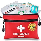 Protect Life First Aid Kit for Home/Business, HSA/FSA Eligible Emergency Kit | Mini Travel First Aid Kit | Camping First Aid 