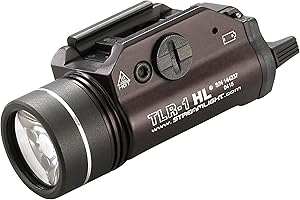 Streamlight 69264 TLR-1 HL 1000-Lumen Weapon Mounted Light Earless with Rail Locating Keys, Black