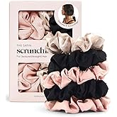 Kitsch Softer Than Silk Hair Scrunchies for Women and Girls - No Damage Silk Ponytail Holders, 5pcs Assorted