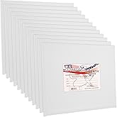 US Art Supply 8 X 8 inch Professional Artist Quality Acid Free Canvas Panel Boards for Painting 12-Pack (1 Full Case of 12 Si