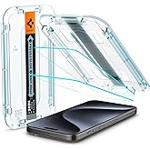 Spigen Tempered Glass Screen Protector [GlasTR EZ FIT] designed for iPhone 15 Pro [Case Friendly] - 2 Pack