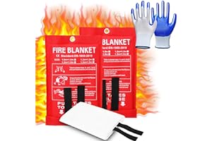 Tamodan Fire Blankets x2-40" x 40" Fire Blanket for Home - Fire Blanket Kitchen for Emergency Use - Emergency Fire Blankets S